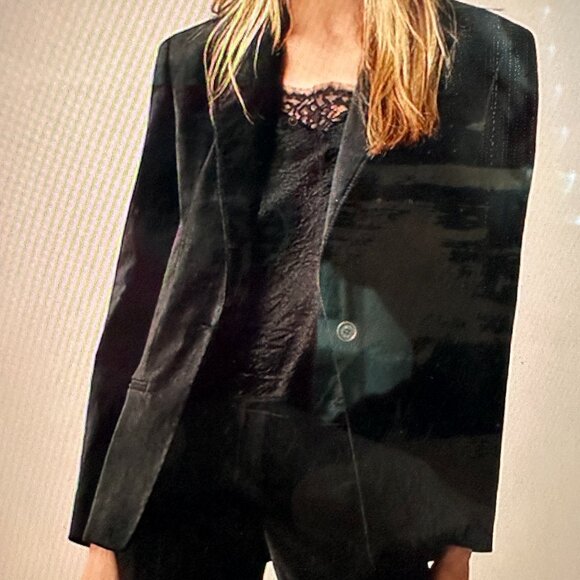 J. Crew Women's Alexandra Black Velvet Blazer/Jacket .  NWT - Picture 1 of 14